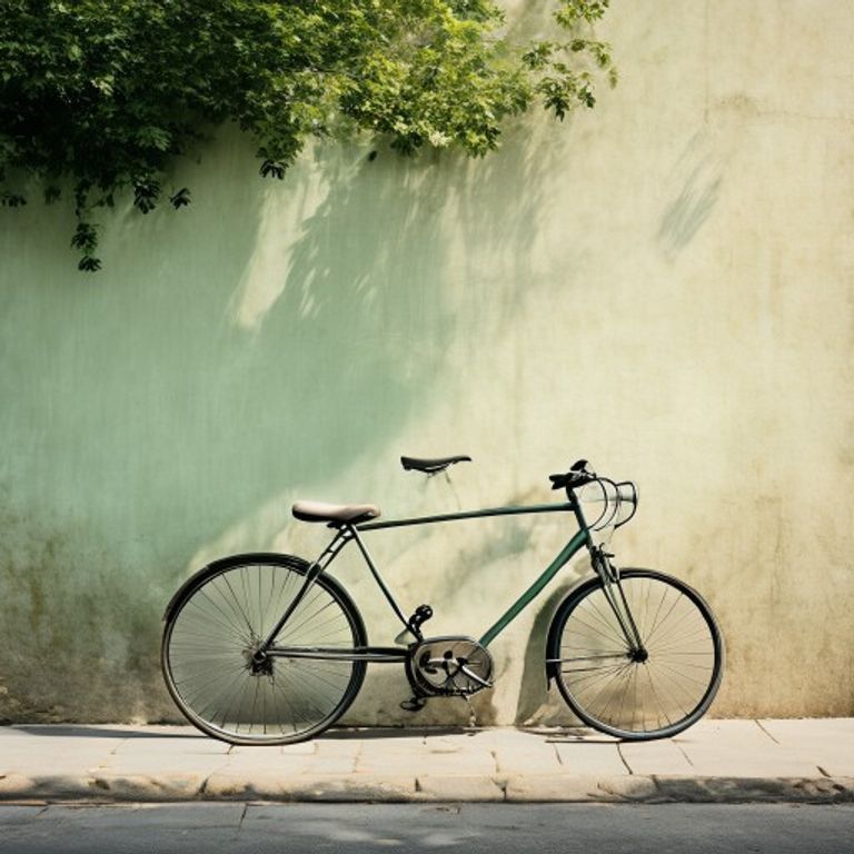 Cykelkurv ved gaden i sommermorgen